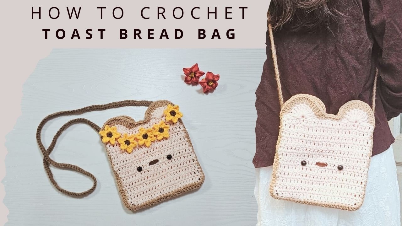 This TOAST BAG Is TOO CUTE! 🍞🧶 Free Crochet Pattern Tutorial For Beginners
