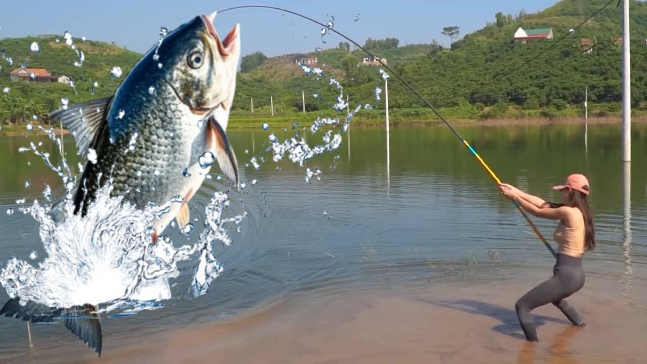 什麼大魚炸了百只魚竿都釣不上來？ 美女為3萬多的青魚石迎接挑戰，然而最後只能給老闆跳科目三離開！【女釣友微微】#釣魚#fishing&nbsp;#drama&nbsp;#funny