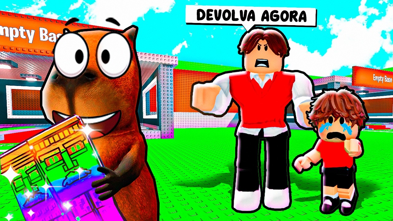ROUBEI A CRIANÇA NO ROUBE O BRAINROT E ELA DISSE QUE O PAI DELA É DONO DO ROBLOX 🤣 [SORTE DE ADMIN]