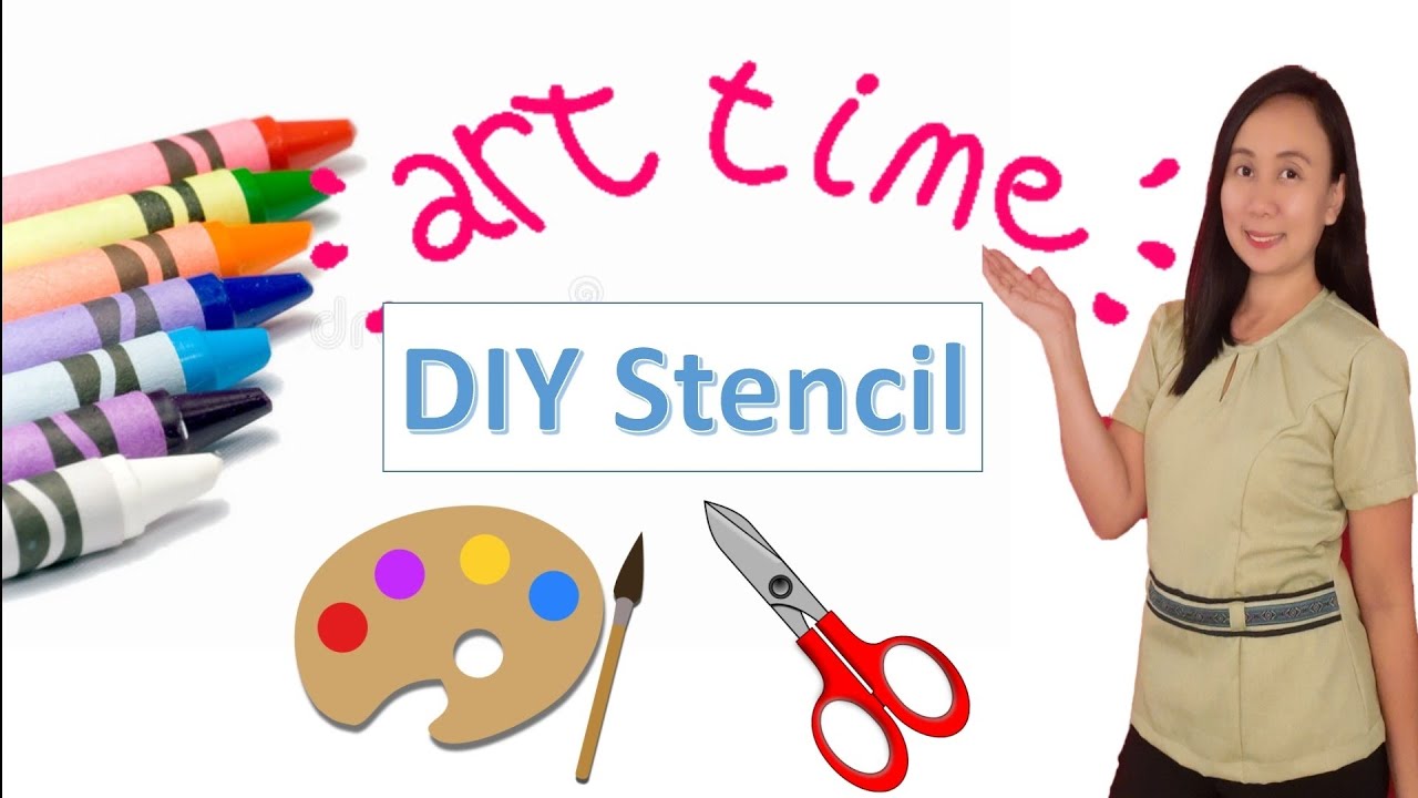 ART TIME! DIY STENCIL for kids!