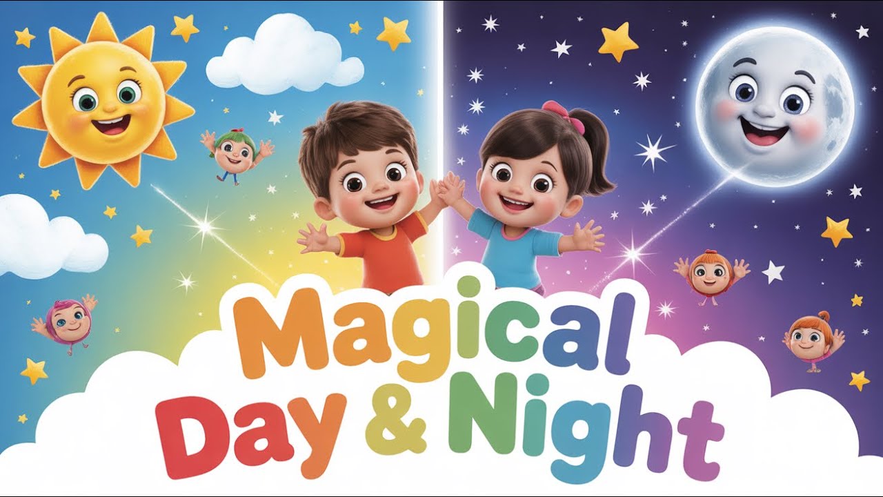 Magical Day & Night 🌞🌙 | Fun Toddler Song | @AndyCam-06 | kids song | #nurseryrhymes 