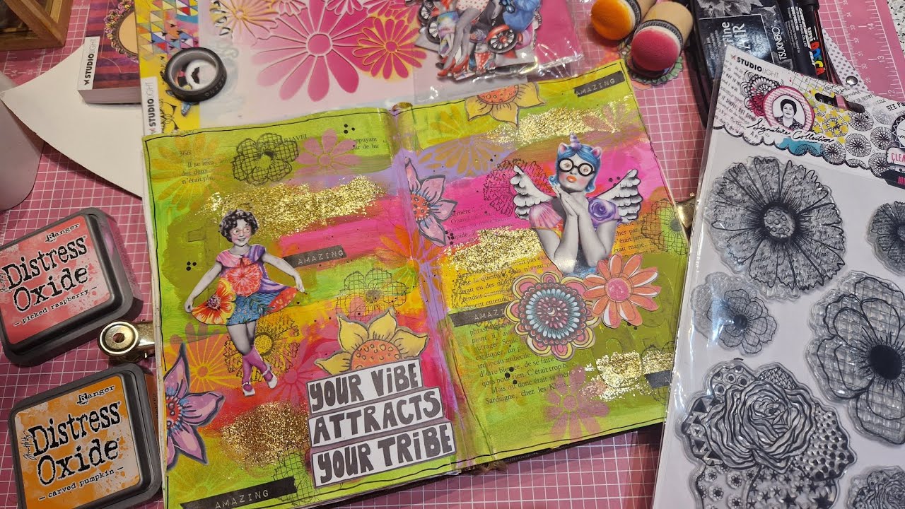 PAGE DE ART JOURNAL #artbymarlene #artjournal 