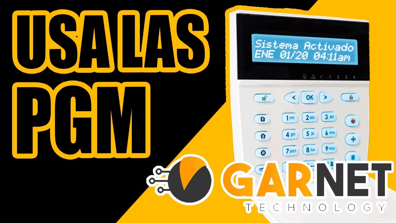 Configurar PGM en alarma GARNET desde el TECLADO  ⌨