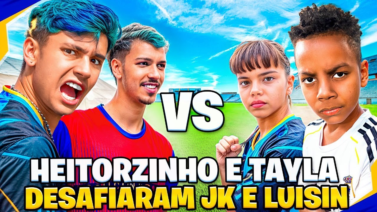 TAYLA E HEITORZINHO DESAFIARAM O LUISIN E JK! *disputa de p&ecirc;naltis extrema!⚡️