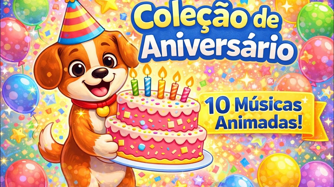 Coleção Músicas de Aniversário Infantil – 10 Canções Animadas para Festas!