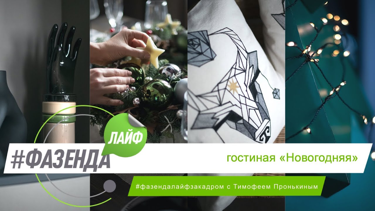 ФАЗЕНДА ЛАЙФ. ГОСТИНАЯ «НОВОГОДНЯЯ». ВЕДУЩИЙ – Т. ПРОНЬКИН. ДИЗАЙН – В. ЛАНДАРЬ, О. ТИЩЕНКО