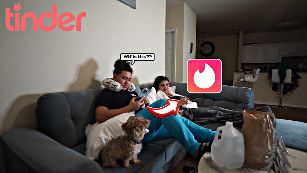 TINDER PRANK ON MY BOYFRIEND 🔥 (HE LEFT)