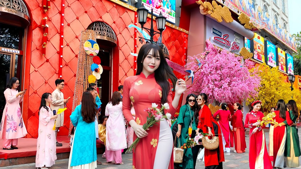 Vietnam New Year 2026 Ho Chi MinhCity Tet Festival Street Scenes