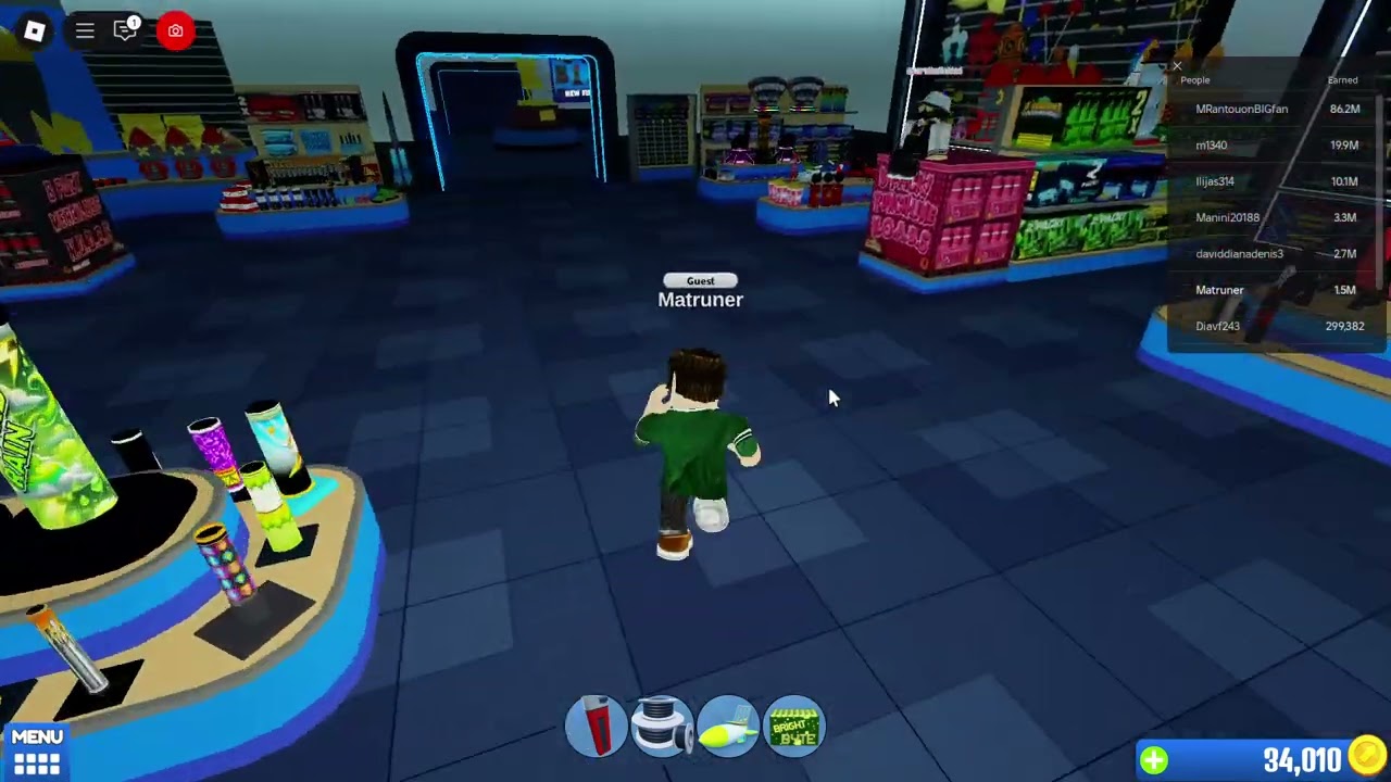 wystrzelam fajerwerki w roblox