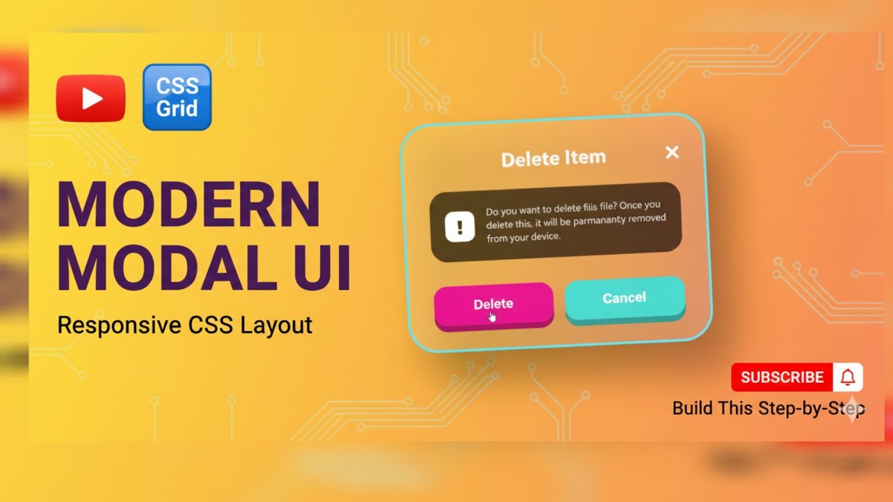 Delete Confirmation Page UI Using HTML & CSS 🗑️ | Modern Alert Design 