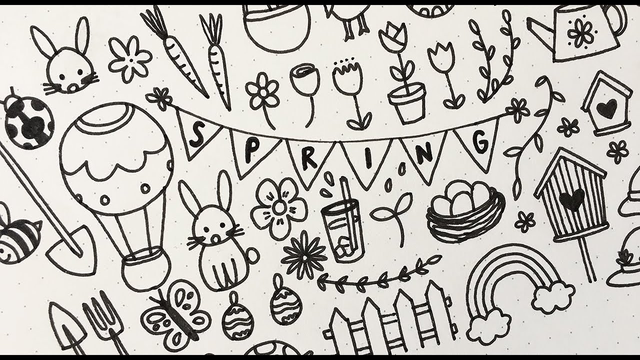 DOODLES PRIMAVERILI / SPRING DOODLE ideas 🌷 | direiellie