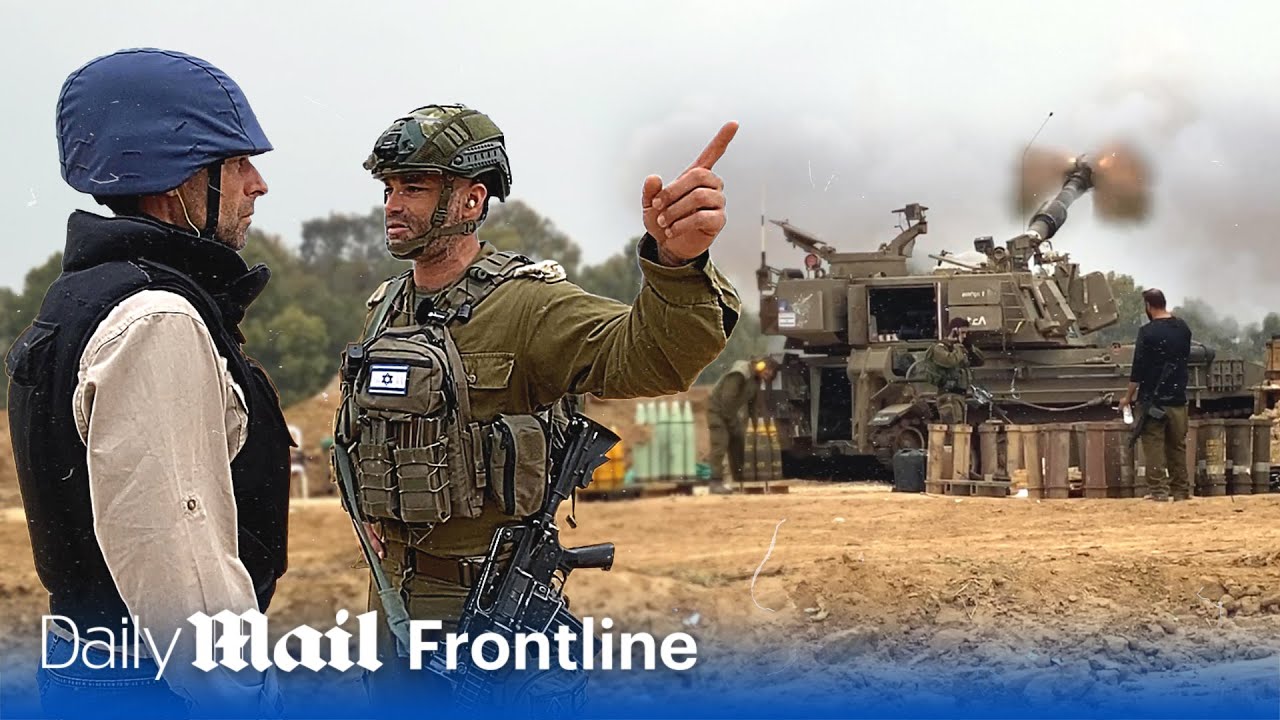 On the frontline with Israeli artillery unit as they shell Gaza targeting Hamas fighters