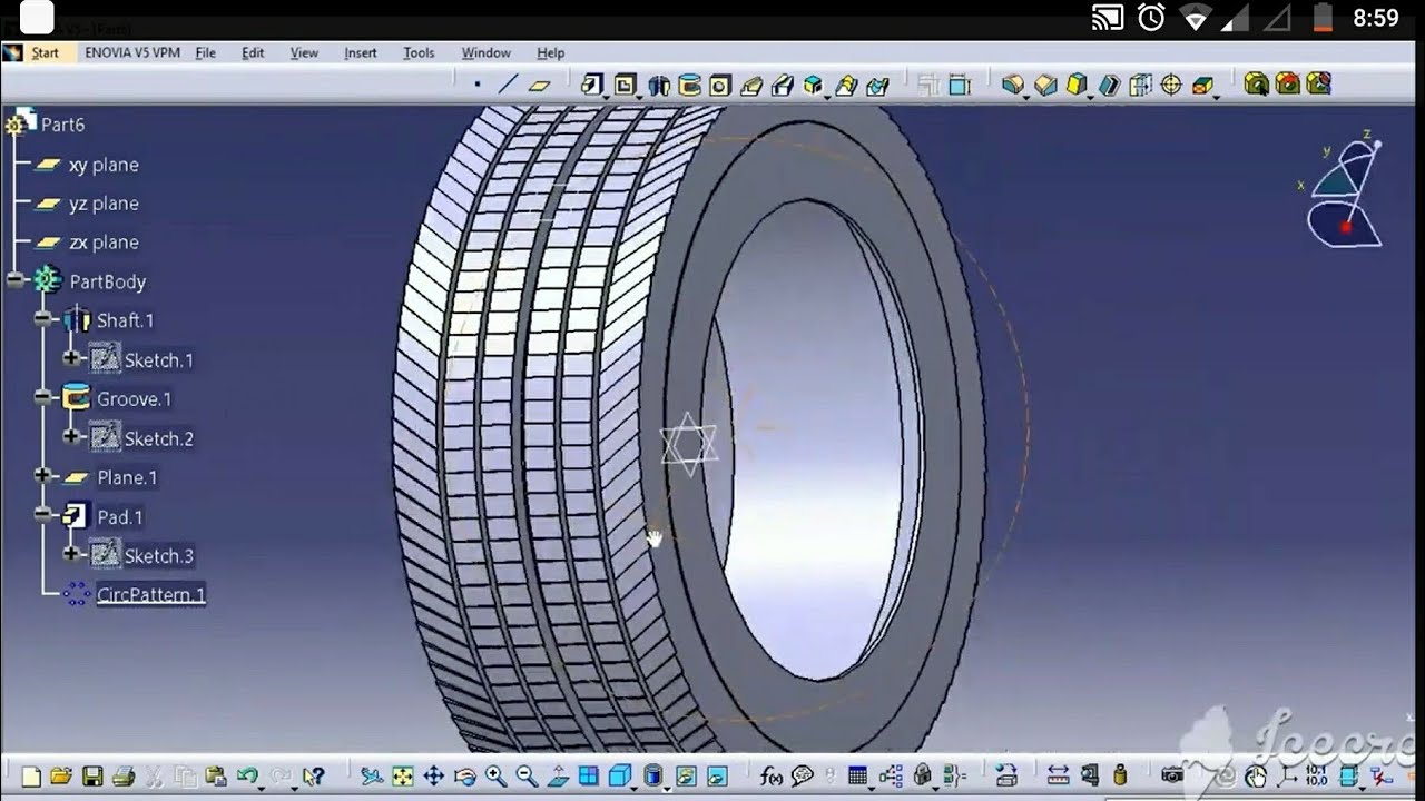 Learn how to design a tyre | In just 5 minutes | CATIA V5