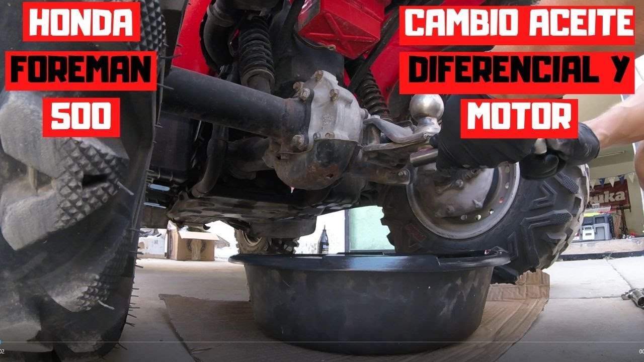 Honda Foreman 500 Cambio aceite diferencial