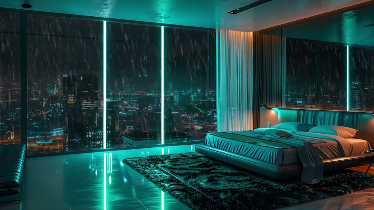 Gentle Rain in a Snowy Forest 🌧(No Ads) | Cozy Cabin Ambience for Deep Sleep & Relaxation