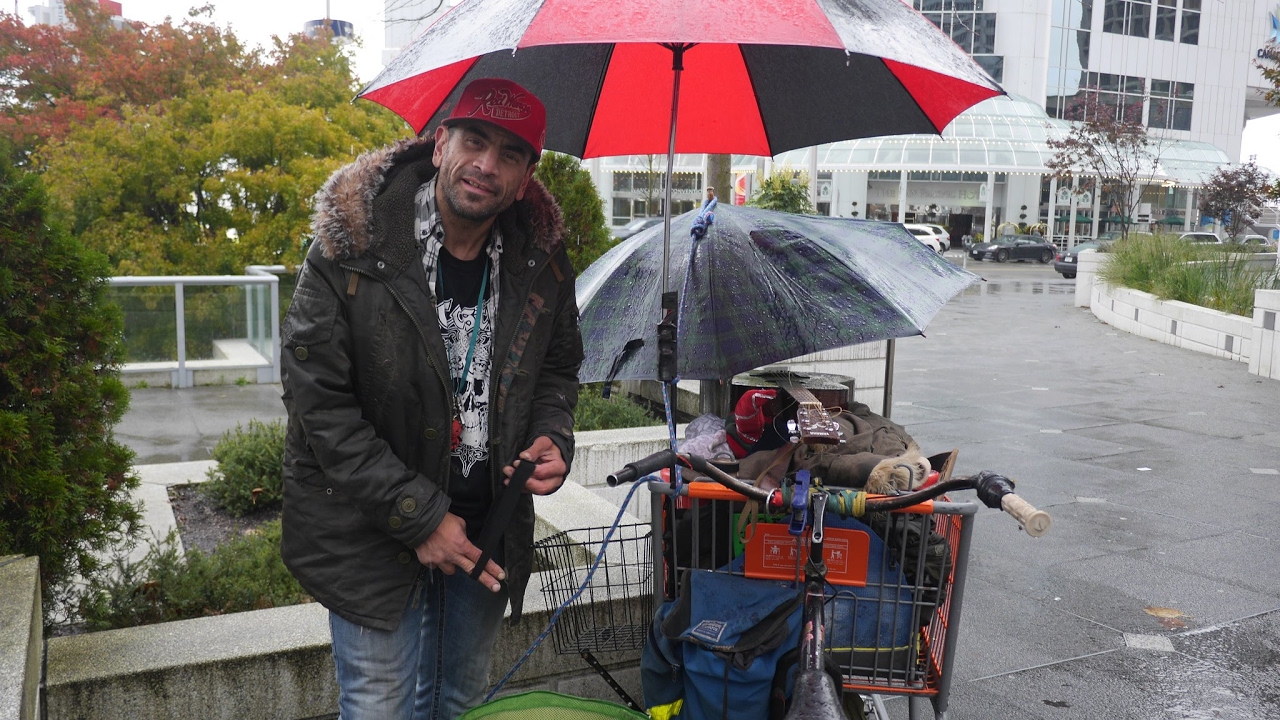 Tony is homeless in  Vancouver , Canada.
