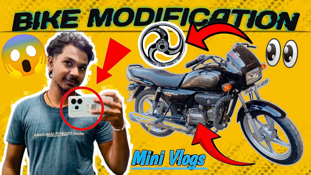 😱 Aaj Splendor ki Modification Start karv di 🥰 ||  vinu vlogers 
