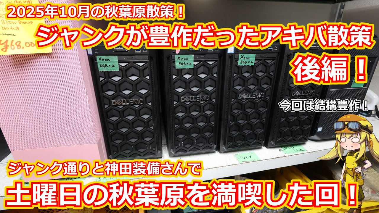 【アキバ散策】１０月秋葉散策後編！ジャンク通りと神田装備さんでジャンクを漁ったり買ってきた電子パーツで工作したり秋葉原を満喫した回！【ジャンク】