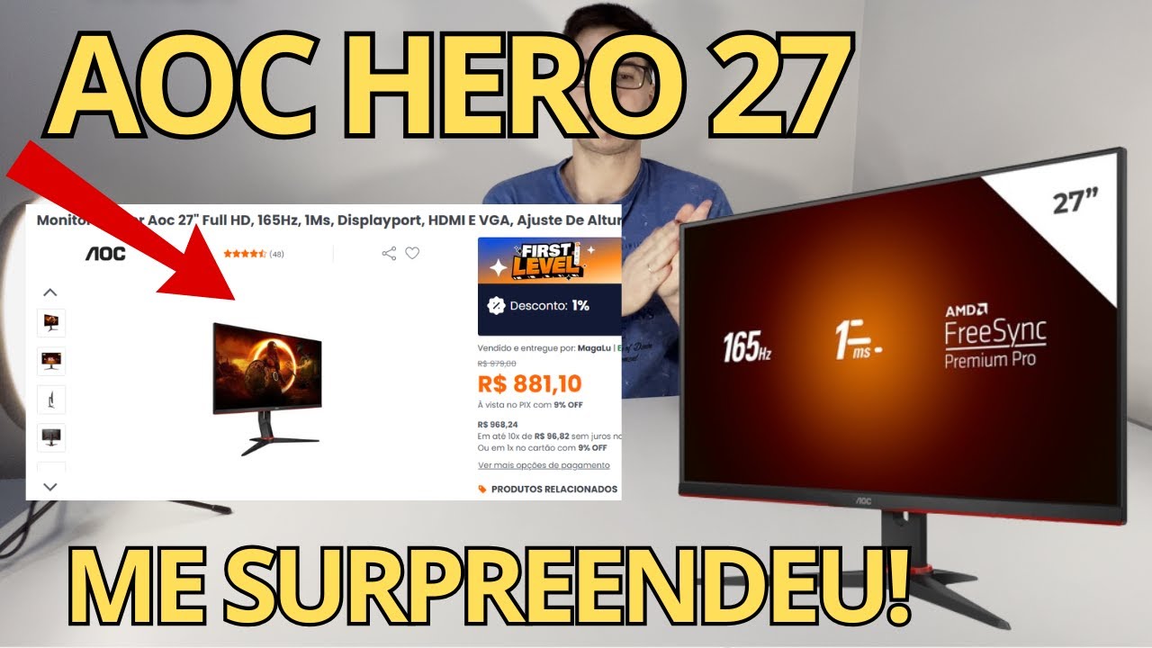 MONITOR GAMER AOC HERO27
