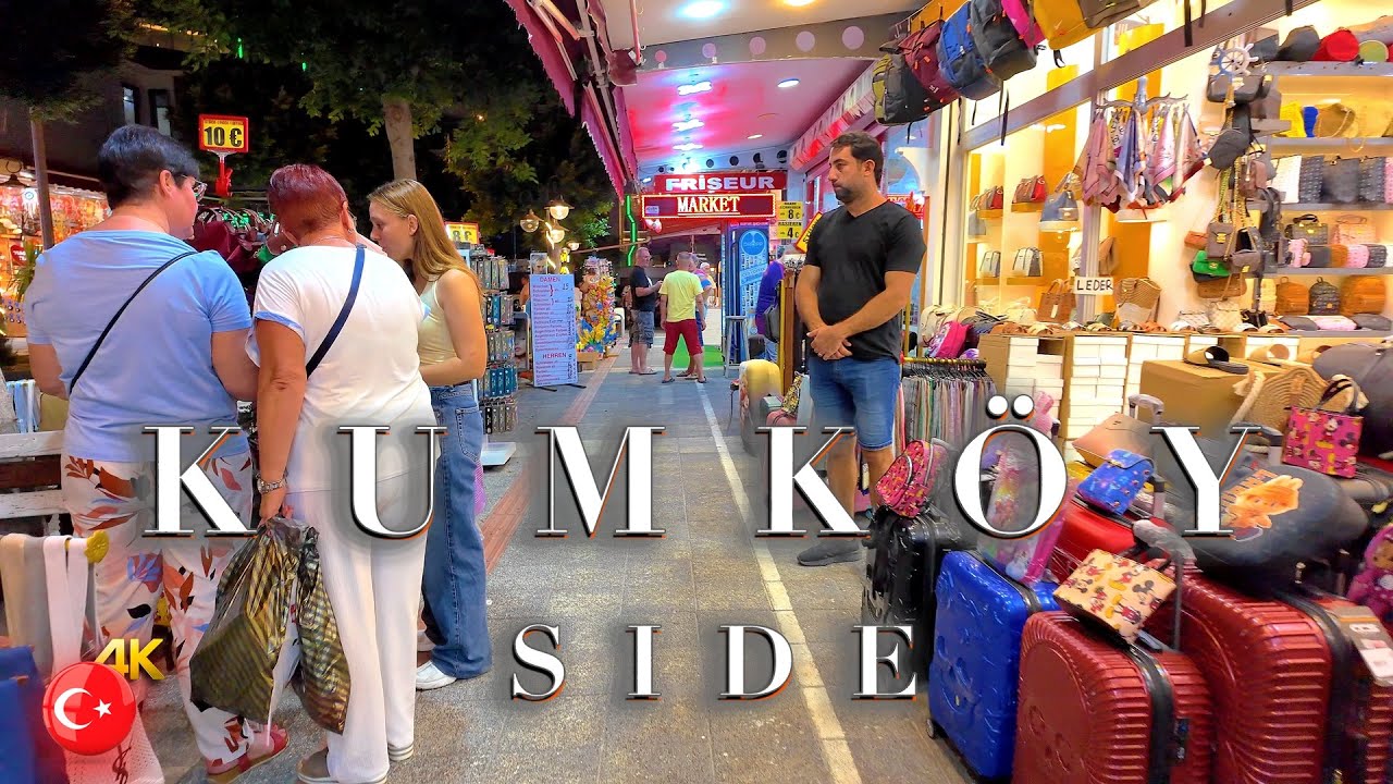 SIDE KUMKOY 📍 4K Evening Walking Tour ANTALYA TÜRKIYE #turkey #kumköy