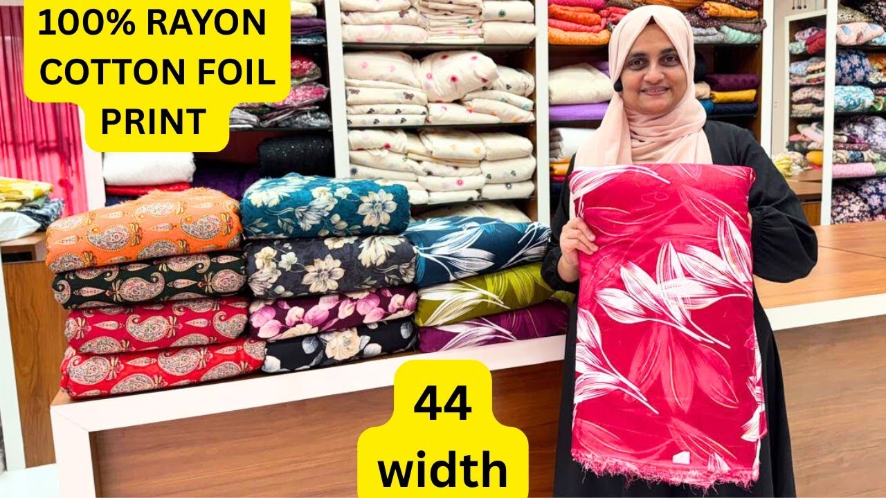100% cotton rayon foil print