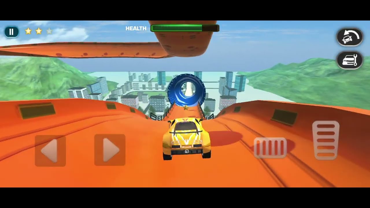 The car did dangerous stunts and then it won the match.