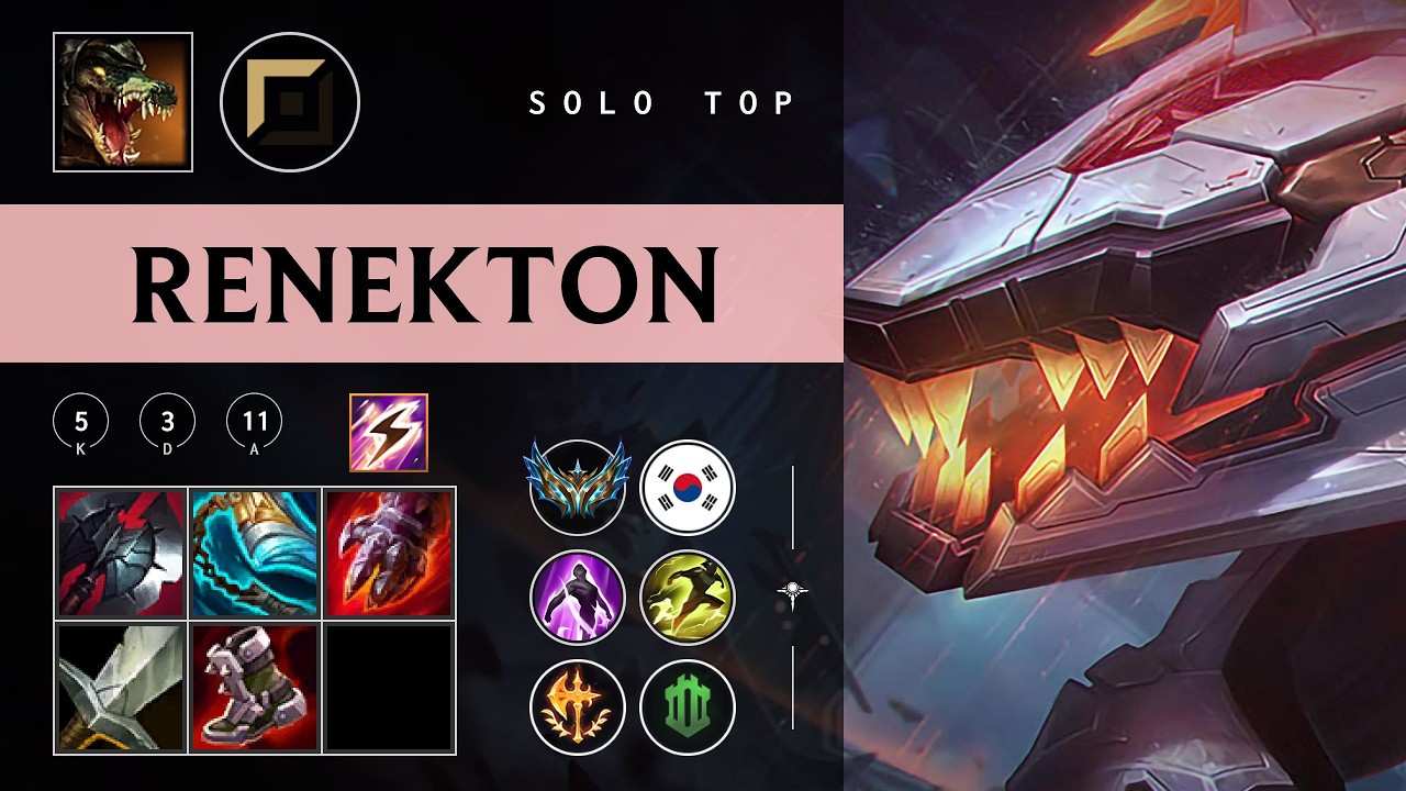 Renekton Top vs Irelia - KR Challenger Patch 26.06