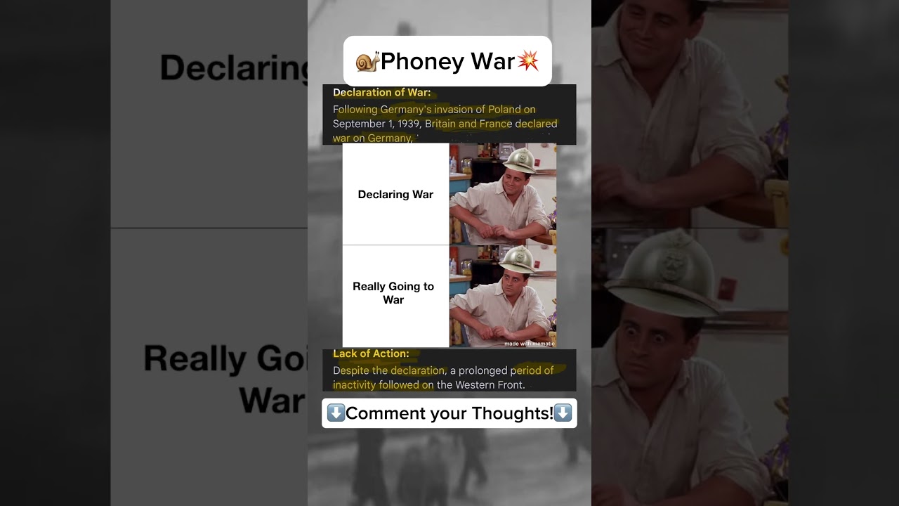 🐌Phoney War💥|| World War 2 Memes