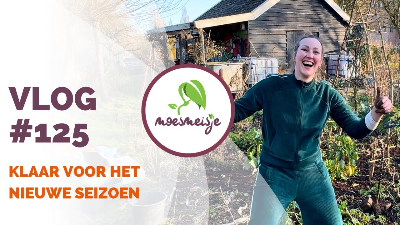 #MOESTUINVLOG | Een nieuw seizoen! Compost in de moestuin verspreiden en de eerste bloemen zaaien 🌱
