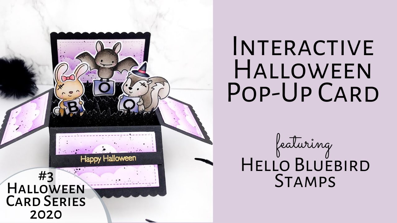 Hello Bluebird Pop Up Halloween Card