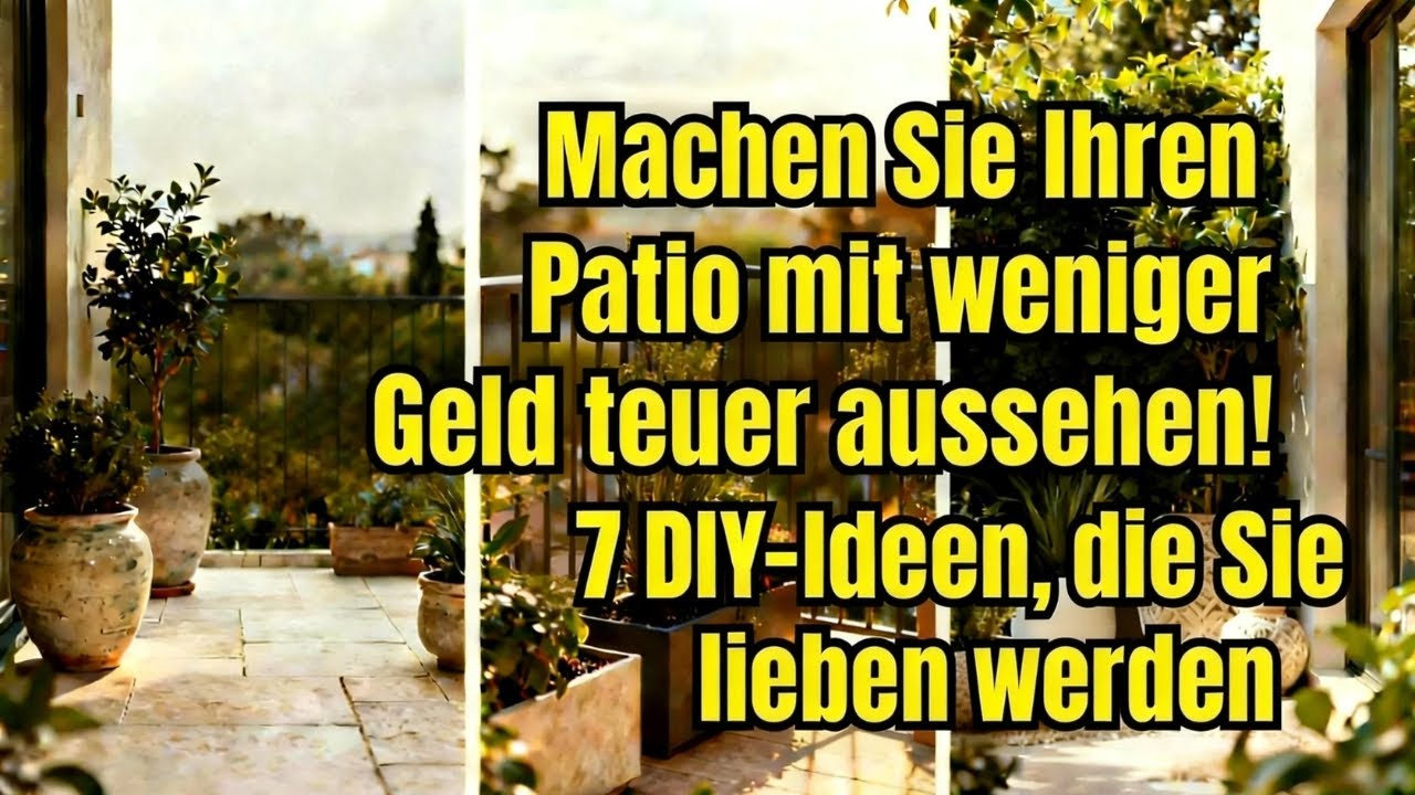 7 KLEINE TERRASSENGARTEN-IDEEN, die TEUER aussehen, aber SO EINFACH selbst zu machen sind! 🌿✨
