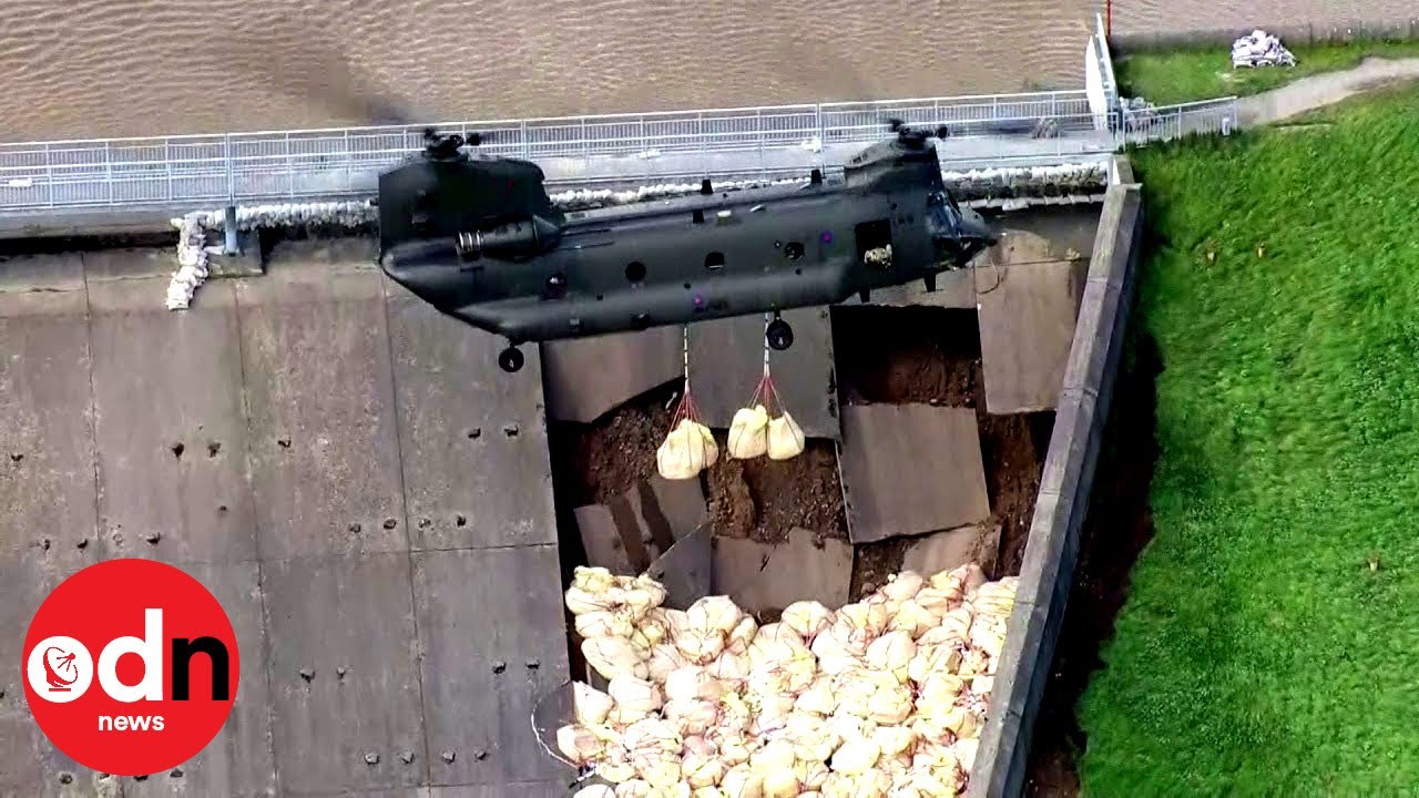 RAF Chinook Deployed to Help ‘Critical’ Whaley Bridge Dam
