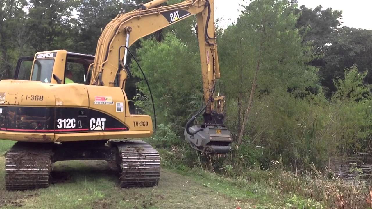 CAT 312C Excavator with FAE Mulcher Attachment
