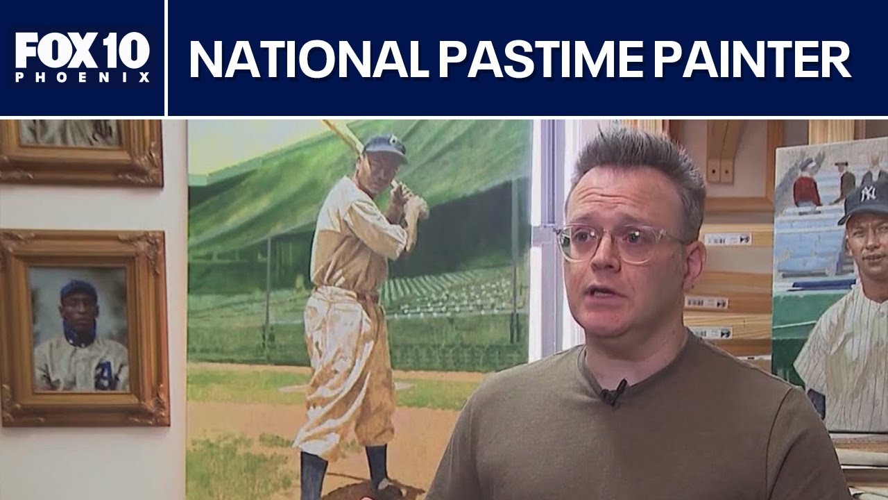 Artist gaining attention for baseball portraits | FOX 10 Phoenix