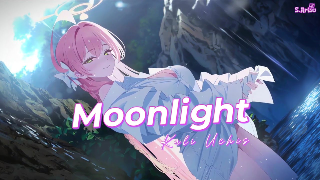 Moonlight - Kali Uchis [ Lyrics // Speed Up ] | Hanako (Swimsuit) - Blue Archive Live2D