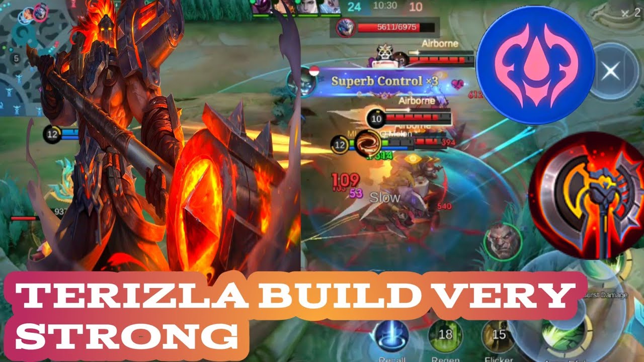 MOBILE LEGENDS BANG BANG FIGHTER BUILD TERIZLA VERY STRONG EXP LINE