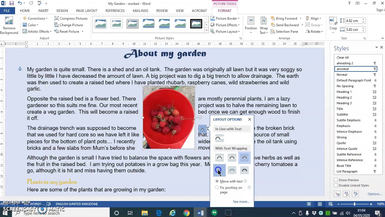 Insert and format pictures in Word