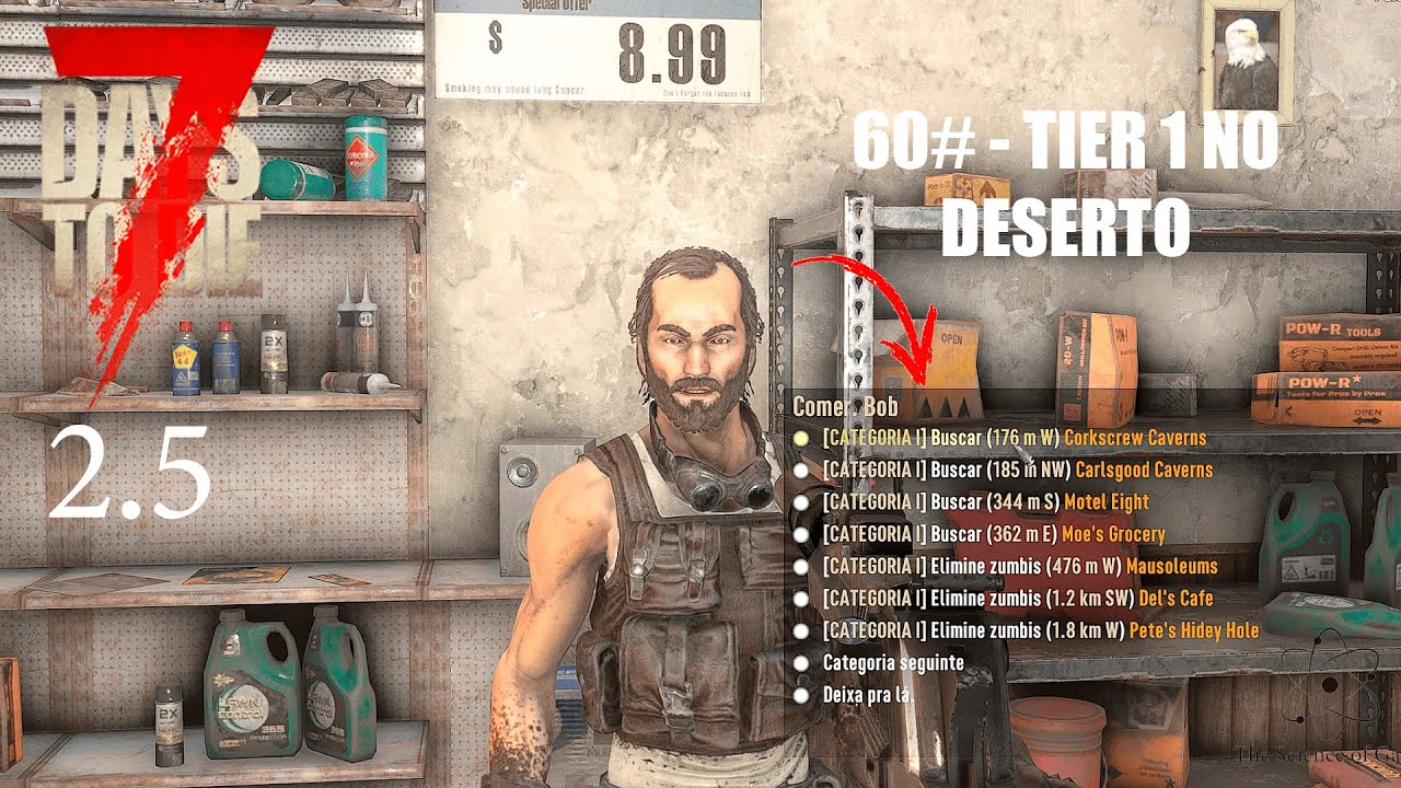7 Days to Die - 2.5 - 60# TODAS AS MISSÕES TIER 1 DO DESERTO EM UM DIA