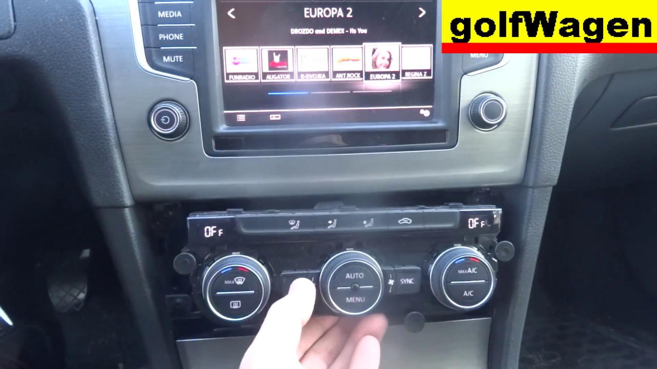 VW Golf 7 how to removal HVAC control panel