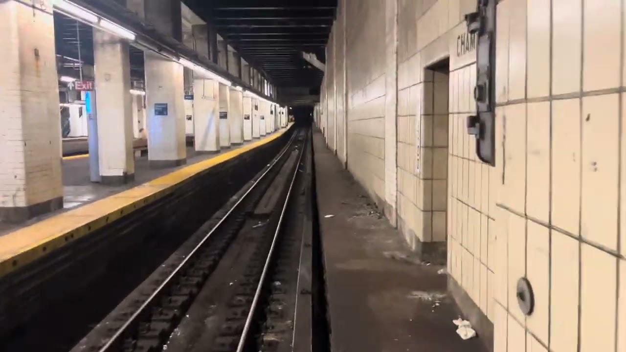 History On Chamber St Abandoned Subway Platform Station Behind The Tiles Wall