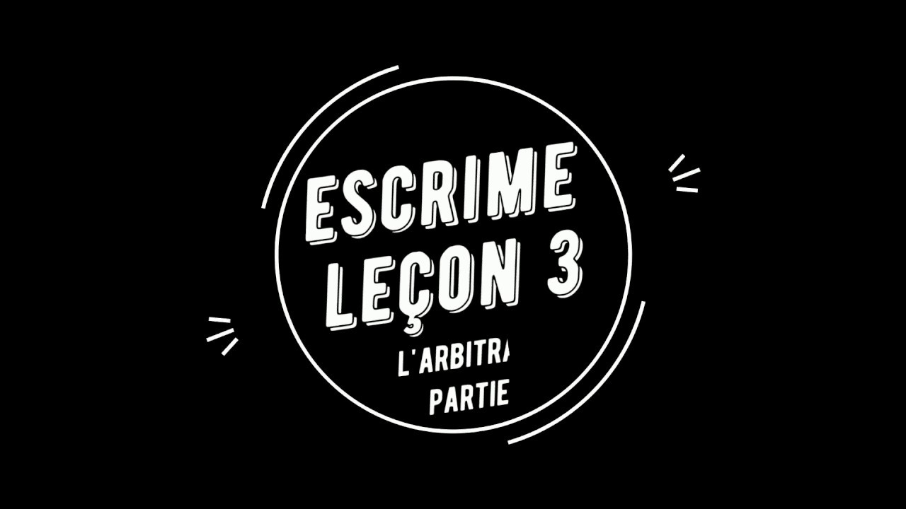 Escrime leçon arbitrage