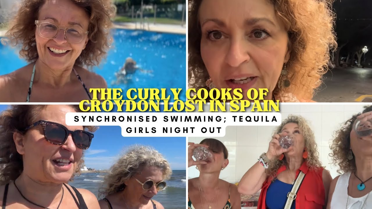 CURLY COOKS in SPAIN Cheap Food Shopping Synchronised Swimming; Tequila Slammers & Streets of MIJAS