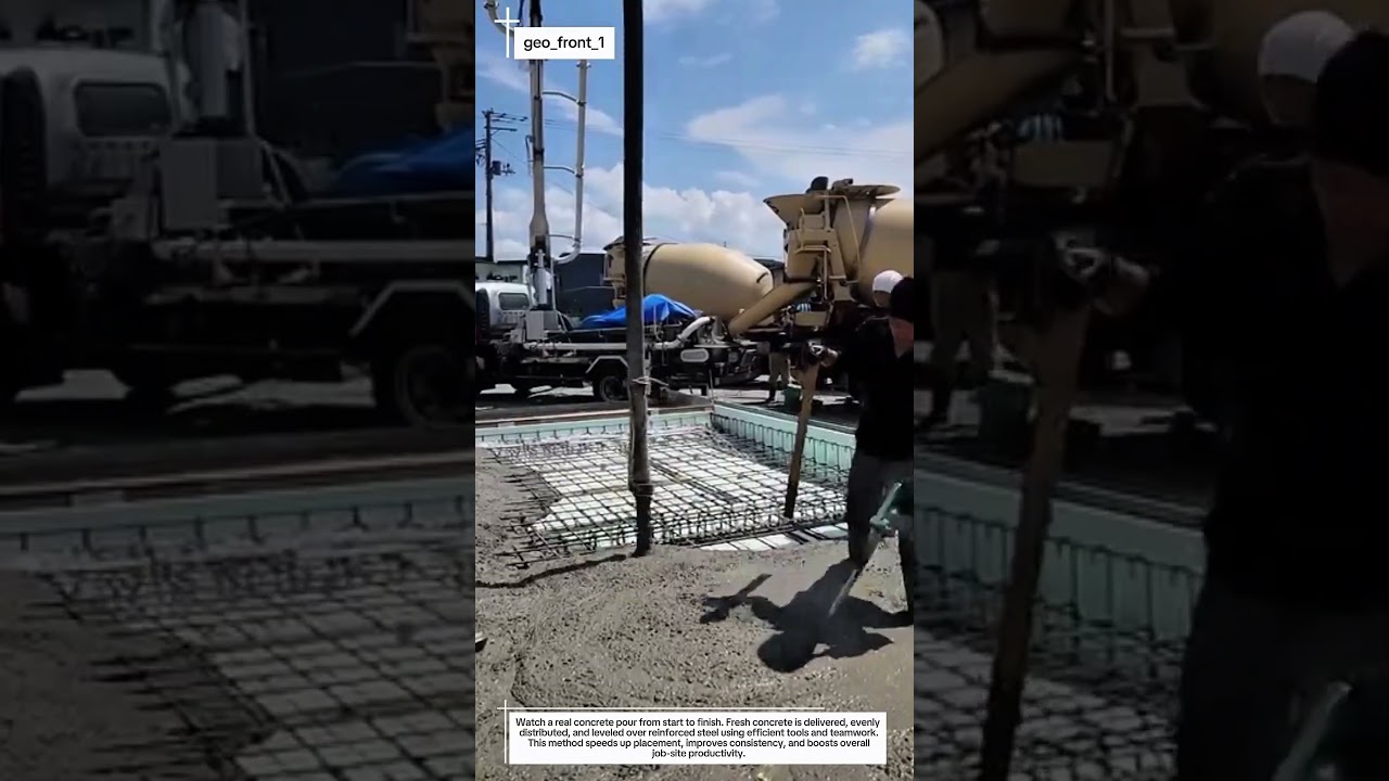 Powerful Concrete Pouring in Real Time | Fast, Clean & Precise Slab Work