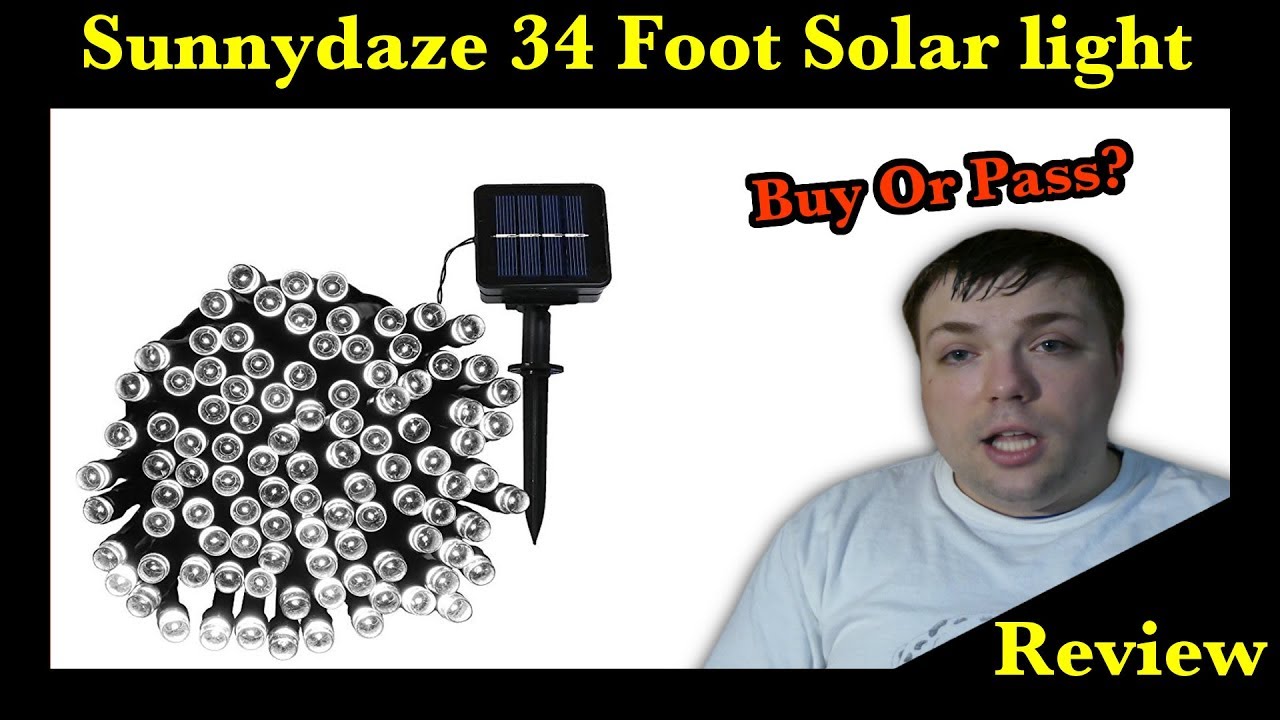 Sunnydaze 100-Count 34ft Solar Powered LED String Lights Review - Best Solar Lights? - MumblesVideos