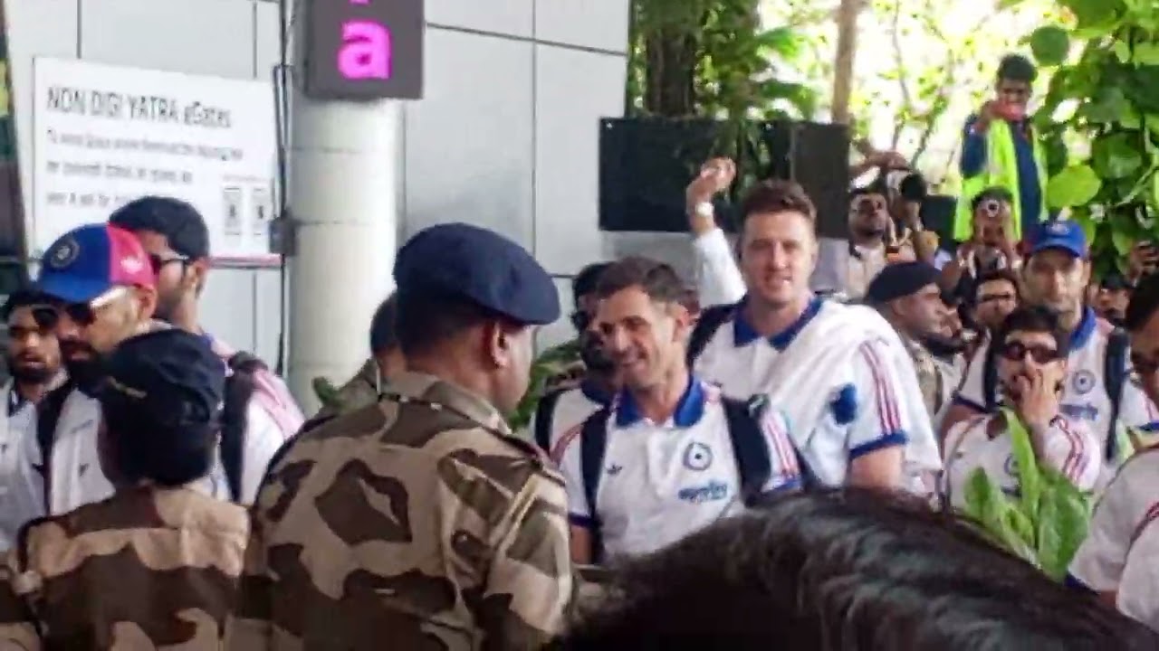 Indian Team On Airport