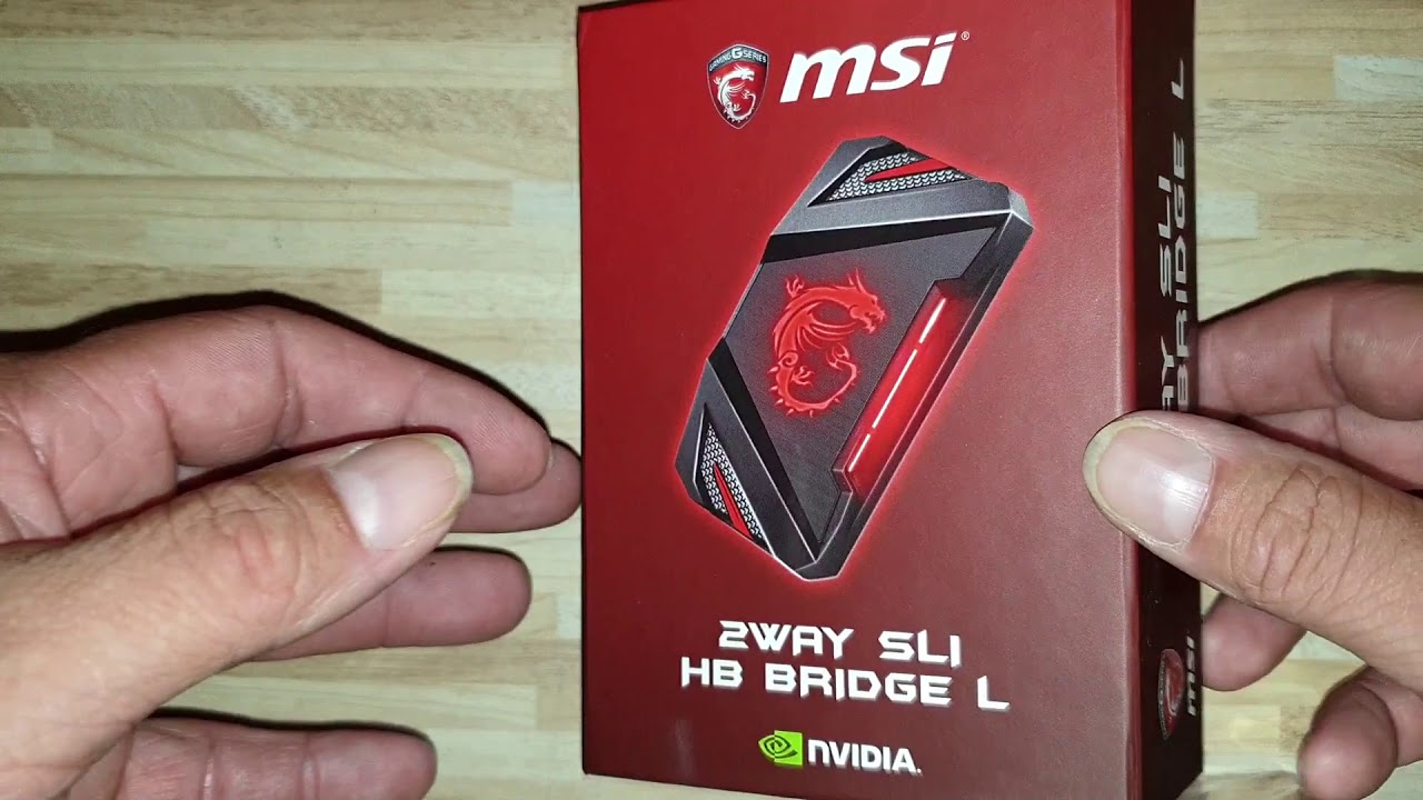 MSI SLI HB BRIDGE unboxing installation auf 1080TI