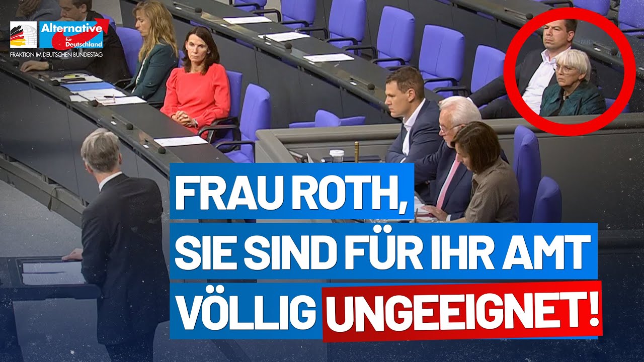 Frau Roth, Sie sind für Ihr Amt völlig ungeeignet! - Dr. Marc Jongen - AfD-Fraktion im Bundestag