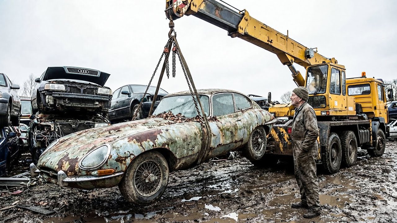 Spend $1500 to buy a 1967 Jaguar E-Type Series from the in a Junkyard Rust & Restore