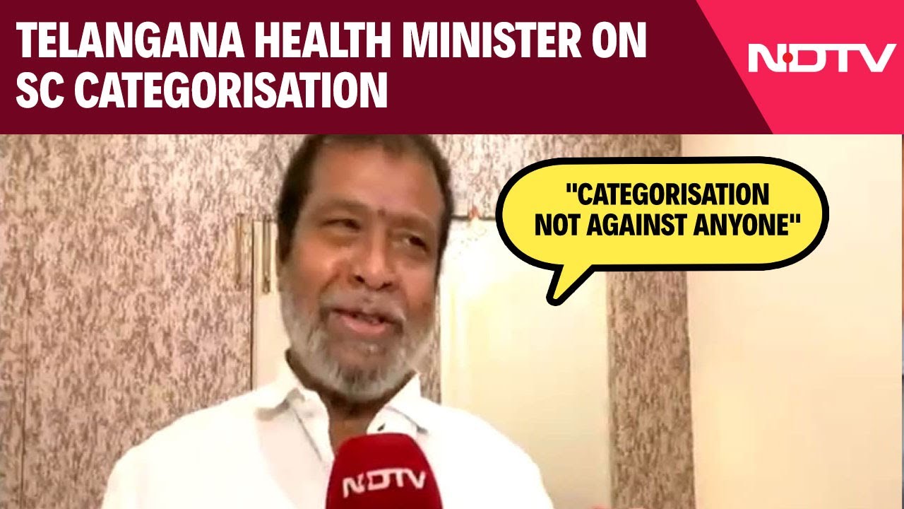 Telangana Health Minister On SC Categorisation: 