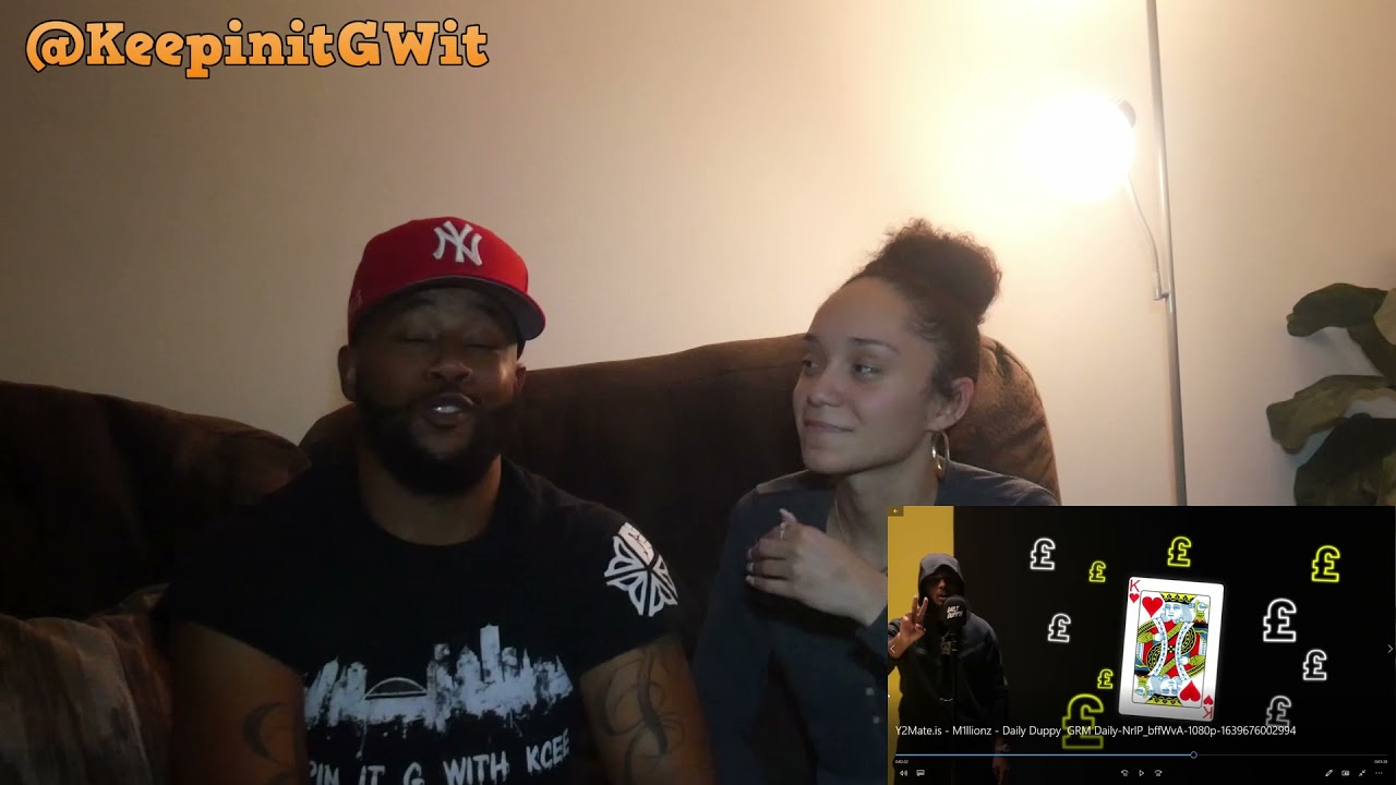 American From New York react to M1llionz - Daily Duppy | GRM Daily